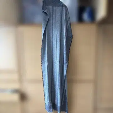KRISVANASSCHE 실크 혼방 머플러 그레이