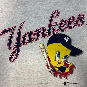 Yankees x Tweety 티셔츠 MLB 90s 싱글 프린트