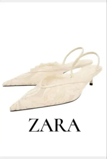ZARA 레이스 뮬 화이트 39