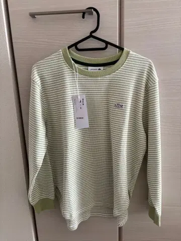LACOSTE 라코스테 긴팔 보더 와플 티셔츠 34