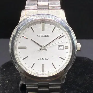 배터리 교환 완료 시티즌 CITIZEN 쿼츠 데이트 실버 남성용 손목시계