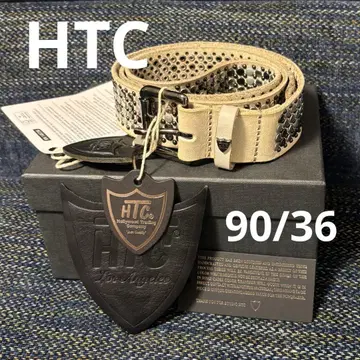 [고품질] HTC 에이치티씨 5연 스터드 벨트 90/36 가죽 화이트