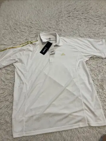 adidas 골프 피케 셔츠 화이트 골드 O 사이즈 미사용 새상품