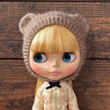 네오 브라이스 아웃핏 곰 고양이 보닛 모헤어 니트 브라운