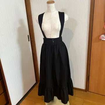 로즈 자수 서스펜더 스커트 axes femme