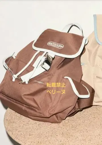 OUTDOOR 배색 디자인 미니 백팩 브라운
