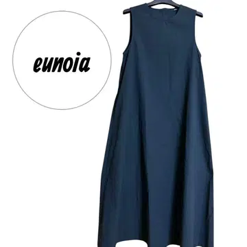 eunoia 유노이아 시어서커 A라인 원피스 블랙