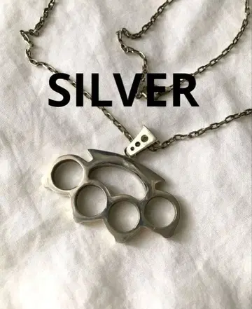 빈티지 너클 모티브 실버 목걸이 SILVER ITALY