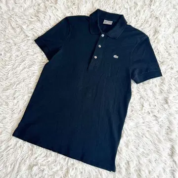 LACOSTE 라코스테 반팔 블랙 피케 셔츠 와니 로고 와펜