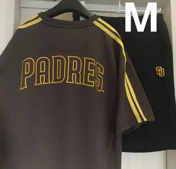 새상품 MLB 파드레스 셋업 반팔 하프 팬츠 상하의 세트 M