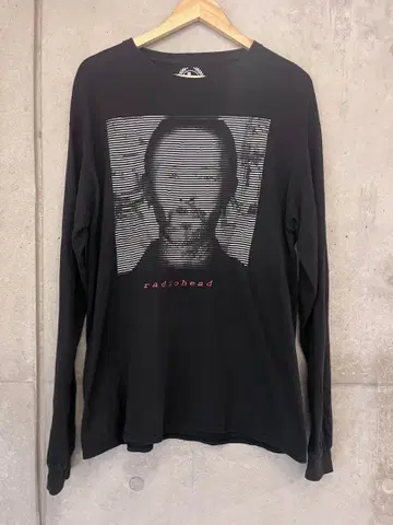 Radiohead 긴팔 티셔츠 블랙 L 사이즈