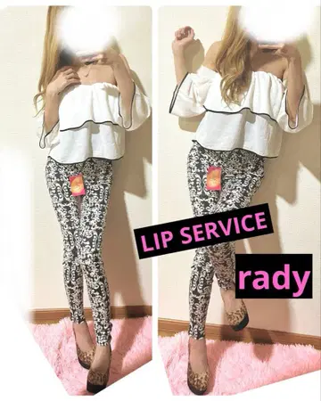2점 LIP SERVICE rady 스키니 오프숄더