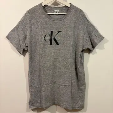 [ USA 제조 ] 캘빈클라인 진 cK 로고 프린트 T셔츠 M 그레이