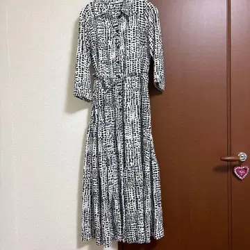 ZARA 도트 무늬 셔츠 원피스 롱 기장