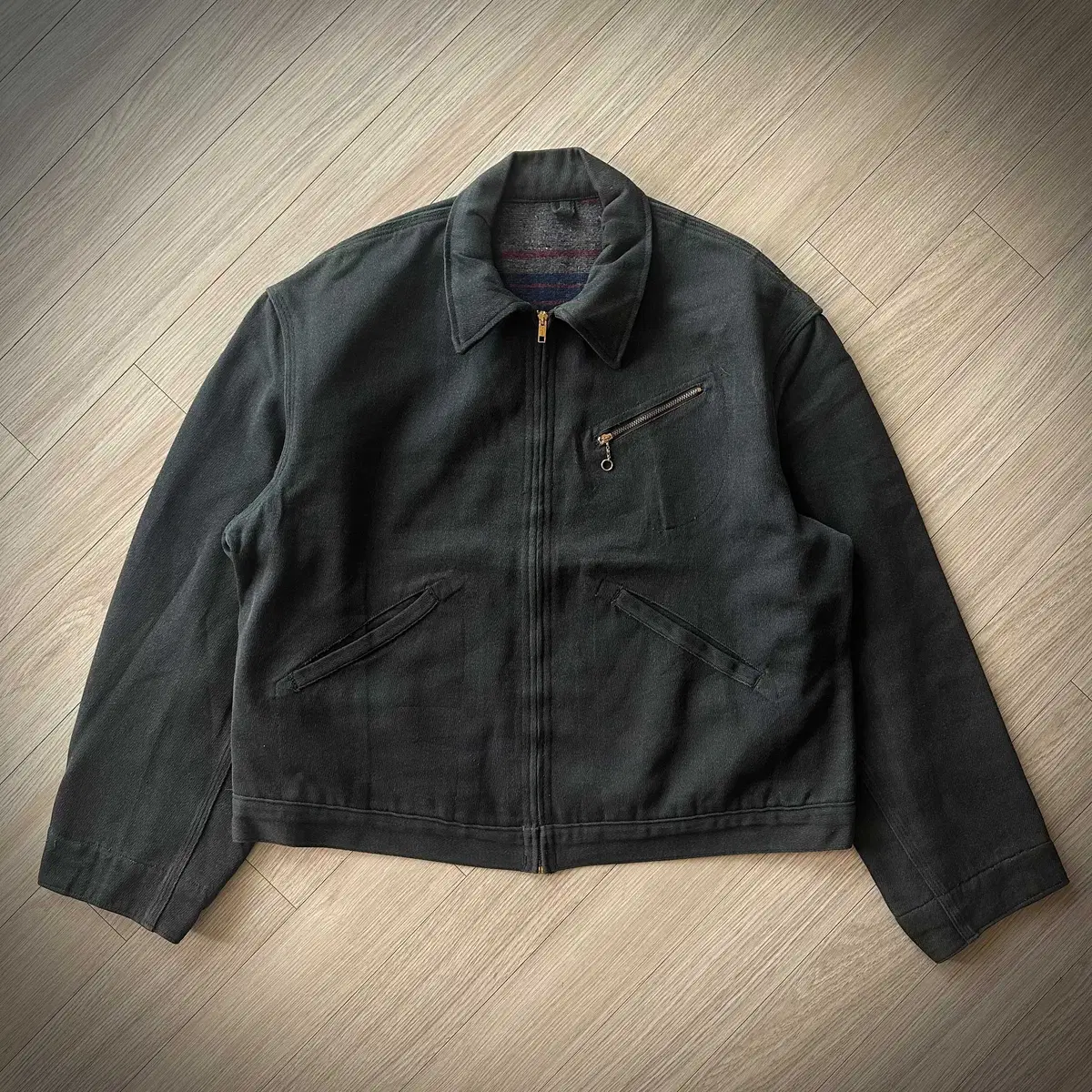 50s Vintage Black Whipcord Work Jacket | 브랜드 중고거래 플랫폼 