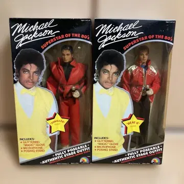 [ 미개봉 vintage Michael Jackson 피규어 2체 세트