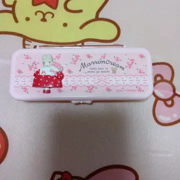 Sanrio Marroncream 소품함 거울 포함 면봉 케이스