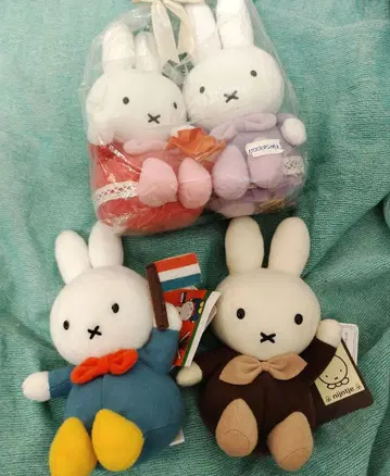 택 포함 미피 오테다마 하우스텐보스 브라운 로즈 봉제 인형