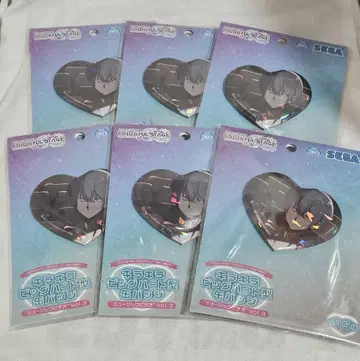 프로세카 아오야기 토야 키라키라 빅 하트형 캔뱃지 6개 세트
