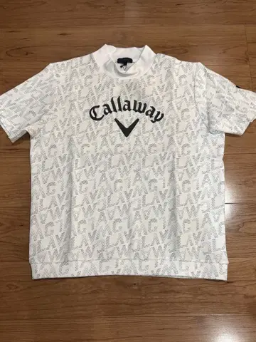 Callaway 골프웨어 반팔 모크넥 화이트 LL