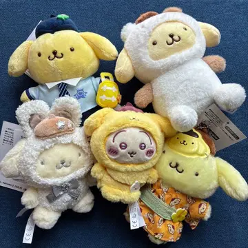 폼폼푸딩 마스코트 홀더 봉제 인형 세트 판매