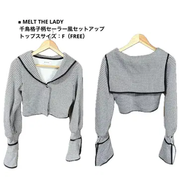 [ 새상품급 ] MELT THE LADY 하운드투스 세일러 카라 셋업