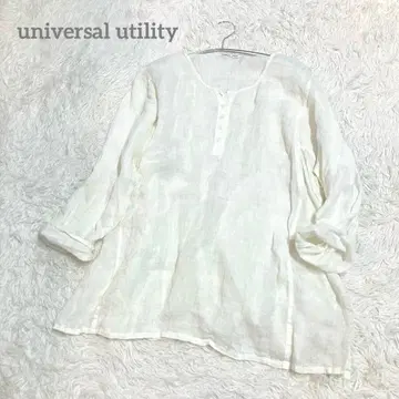 유니버셜 유틸리티 린넨 블라우스 셔츠 풀오버 헨리넥