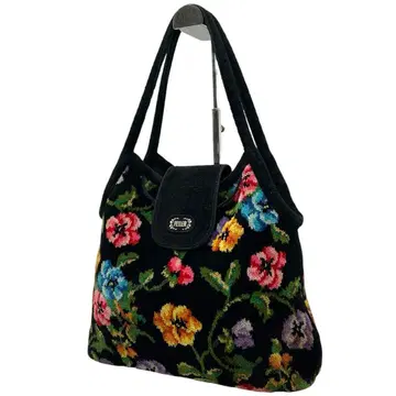 FEILER 페이러 토트백 슈니르 직조 팬지 패턴 숄더 로고