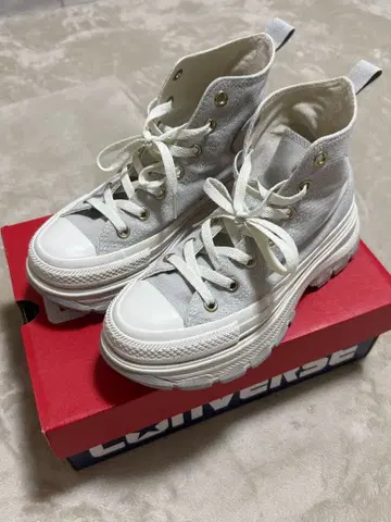 CONVERSE 트렉 웨이브 하이컷 스니커즈 (라이트 그레이/24)