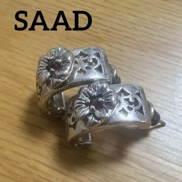 SAAD 실버 플라워 귀걸이 925 각인