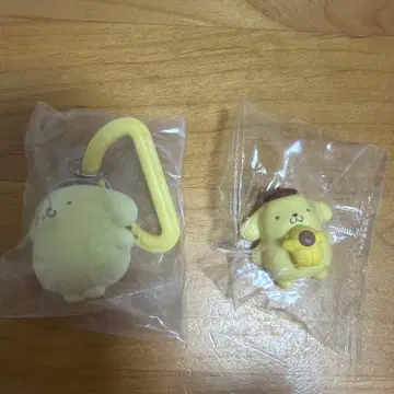 산리오 피규어 카라비너 포함 키링 폼폼푸딩 2개 세트