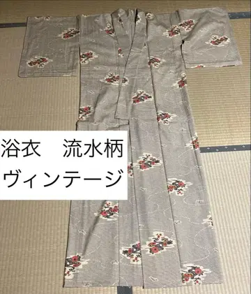 유카타 빈티지 일본 의류 기모노 기모노 리메이크 여성용 여성용 블랙