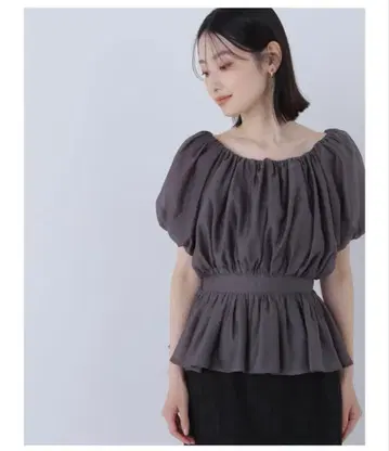 NATURAL BEAUTY BASIC 퍼프 슬리브 블라우스