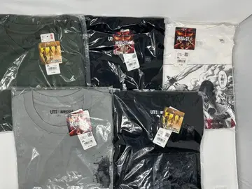 [ 미개봉 ] UNIQLO UT 진격의 거인 T셔츠 5장 세트 3XL