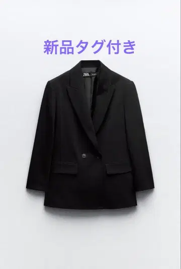 [ 새상품 ] ZARA 오버 사이즈 테일러드 자켓 블랙 XS 사이즈