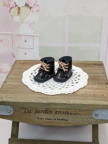 리카짱과 네오 브라이스용 귀여운 가죽 인형 부츠 신발 핸드메이드