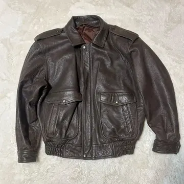 A-2 플라이트 자켓 램 가죽 브라운 L