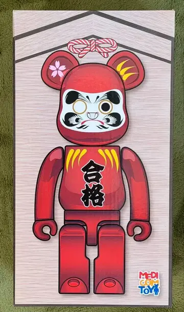 BE@RBRICK 달마 합격기원 빨간색 도금 400%