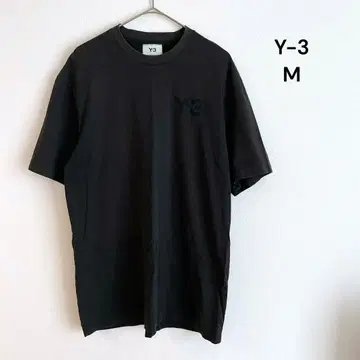 Y-3 반팔 T셔츠 크루넥 블랙 심플 원포인트 M