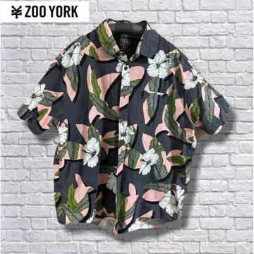 ZOO YORK 알로하 셔츠 반팔 꽃무늬 XL 사이즈