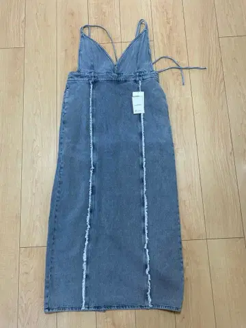 시마무라 pen 콜라보 데님 프린지 점프 스커트