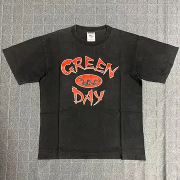 GREEN DAY T셔츠 드래곤 용 밴드 페이드 그린데이