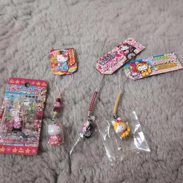 HELLO KITTY 고토치 키티 스트랩 교토 한정판 4종 세트