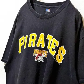 MLB 피츠버그 파이리츠 로고 티셔츠 블랙 L 구제 의류