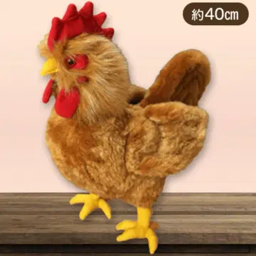 리얼한 애니멀 봉제 인형 닭 갈색