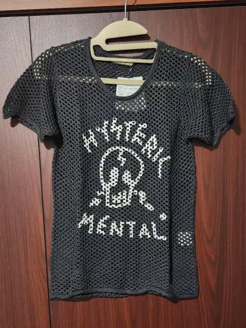 HYSTERIC GLAMOUR 메쉬 니트 반팔 스컬