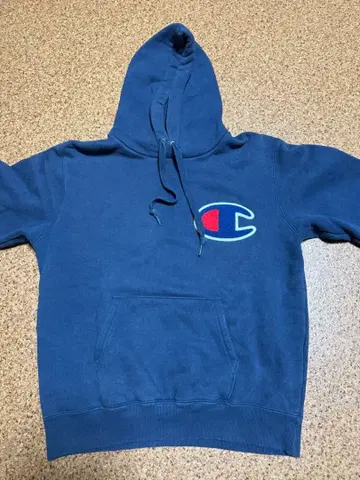 Champion 풀오버 후드티 블루
