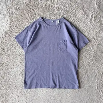 45R 짐바브웨 코튼 T셔츠 4 보라색 마블 R 자수