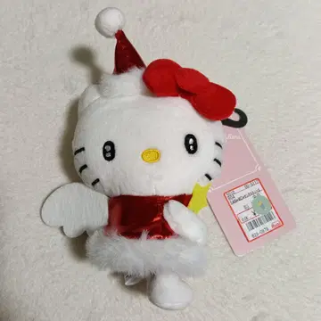 [택 포함] 헬로키티 산타 마스코트 키링 봉제 인형 크리스마스