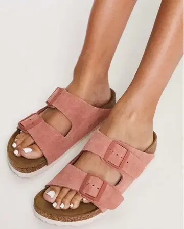 BIRKENSTOCK Arizona 스웨이드 샌들 핑크 38